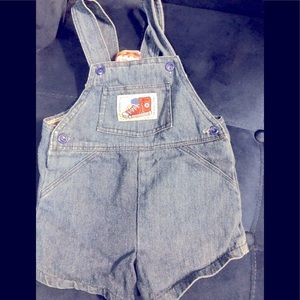 Vintage Fisher-Price Toddler Overall Shorts • 18 months • Late 80s / Early 90s